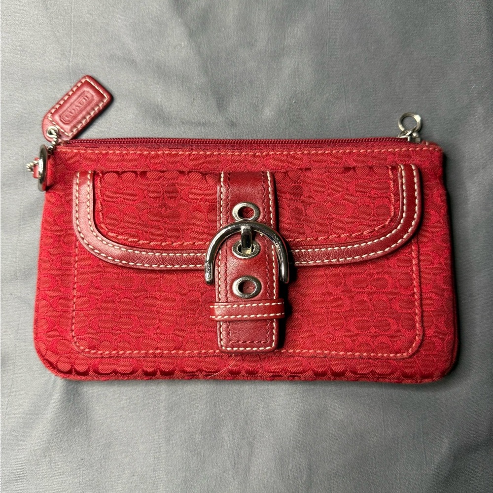 VINTAGE Coach Red Wristlet